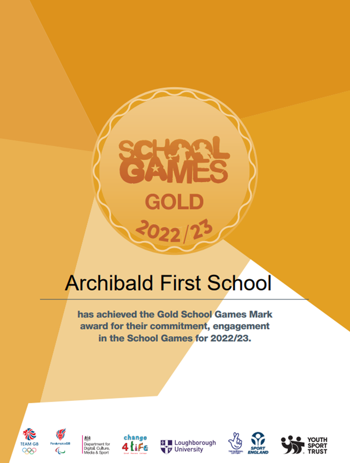 Gold School Games Award 22-23 - Archibald First School